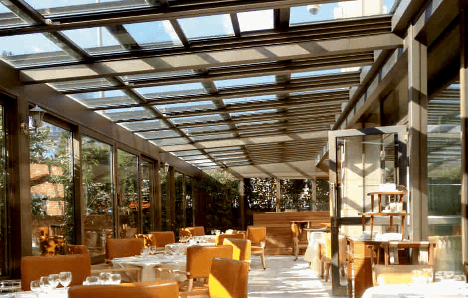 Retractable Skylight and sunroom